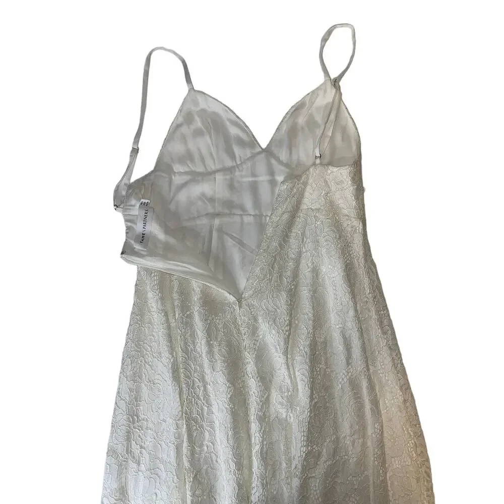 Fame and Partners Charlotte White Maxi Dress Size 2 - Picture 9 of 16